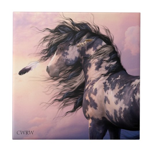 Cherokee Blue Art Tile Tegeltje (Voorkant)