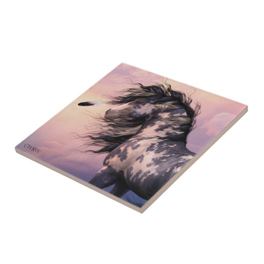 Cherokee Blue Art Tile Tegeltje (Zijkant)