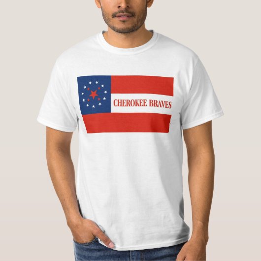 Cherokee Braves Flag, Verenigde Staten T-shirt (Voorkant)