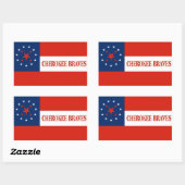 Cherokee Braves, Verenigde Staten Rechthoekige Sticker (Vel)
