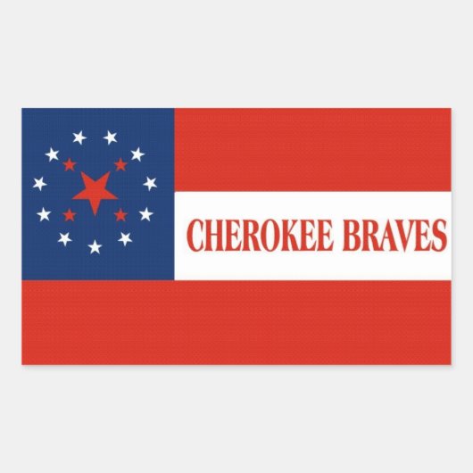 Cherokee Braves, Verenigde Staten Rechthoekige Sticker (Voorkant)