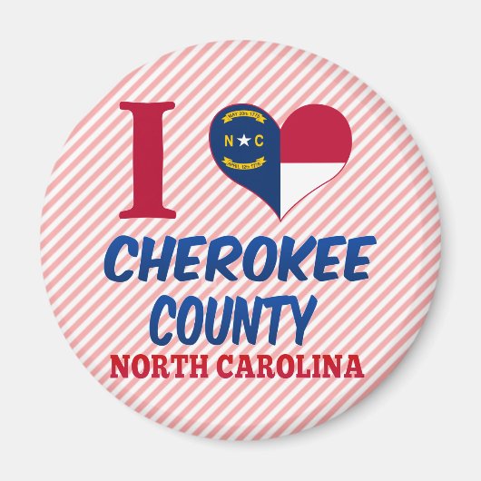 Cherokee County, North Carolina Magneet (Voorkant)