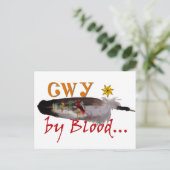 Cherokee door bloed briefkaart (Staand voorkant)