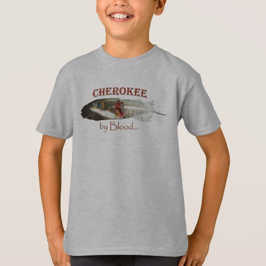 Cherokee door bloed t-shirt (Voorkant)