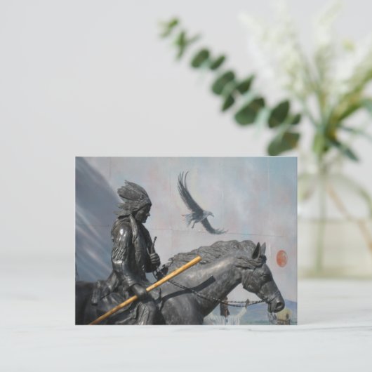 Cherokee & Eagle Briefkaart (Staand voorkant)