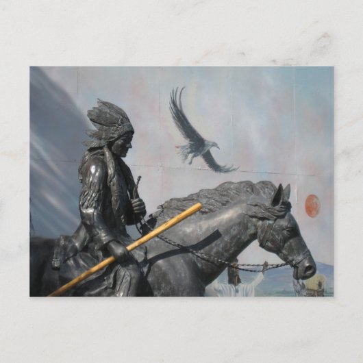 Cherokee & Eagle Briefkaart (Voorkant)