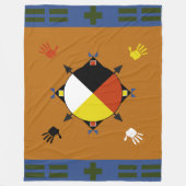 Cherokee four Direction Fleece Blanket (Voorkant)