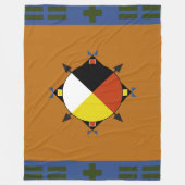 Cherokee four Direction Fleece Blanket (Voorkant)