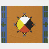 Cherokee four Direction Fleece Blanket (Voorkant (Horizontaal))