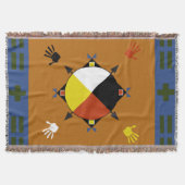 Cherokee four Direction Throw Blanket Deken (Voorkant)