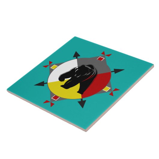 Cherokee four Directions Beer Ceramic Tile Tegeltje (Zijkant)
