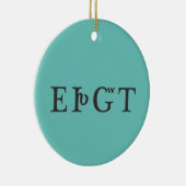 Cherokee I Love You Aqua Blue Customize Keramisch Ornament (Rechts)