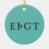 Cherokee I Love You Aqua Blue Customize Keramisch Ornament (Voorkant)