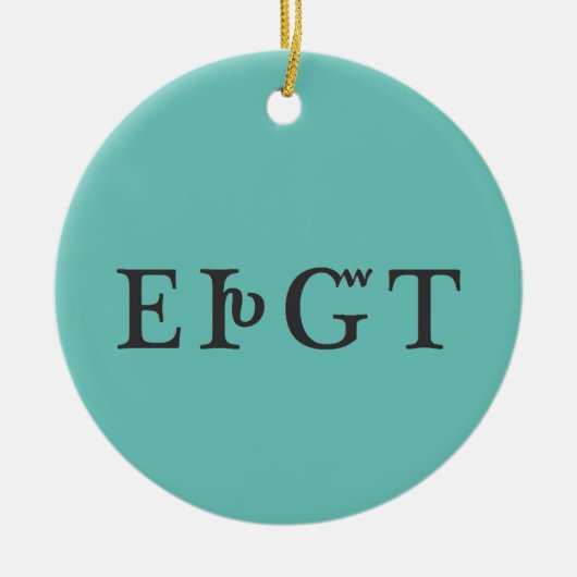 Cherokee I Love You Aqua Blue Customize Keramisch Ornament (Voorkant)