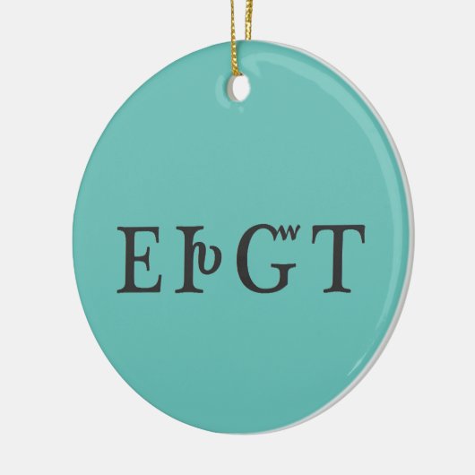 Cherokee I Love You Aqua Blue Customize Keramisch Ornament (Links)