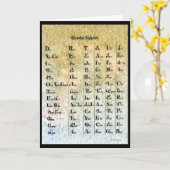 Cherokee Indian Alphabet Card Kaart (Gele Bloem)