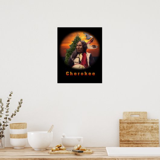 Cherokee Indian art Poster (Keuken)