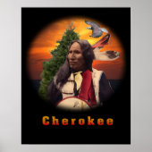 Cherokee Indian art Poster (Voorkant)