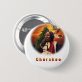 Cherokee Indian art Ronde Button 5,7 Cm (Voorkant /achterkant)