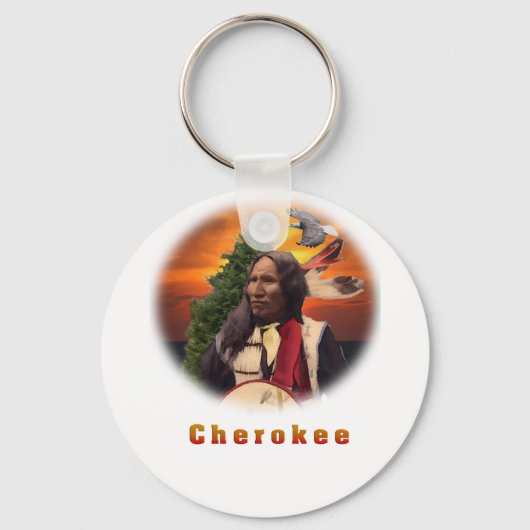 Cherokee Indian art Sleutelhanger (Voorkant)