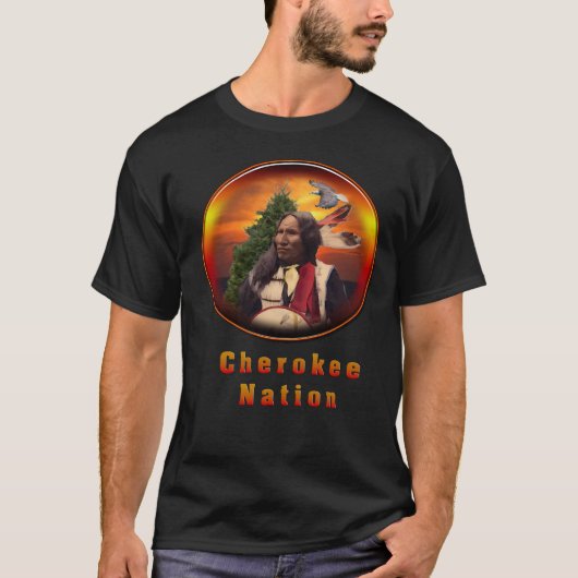 Cherokee Indian art T-shirt (Voorkant)