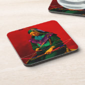 Cherokee Indian Pop Art Drankjes Onderzetter (Linkerzijde)