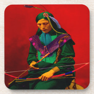 Cherokee Indian Pop Art Drankjes Onderzetter