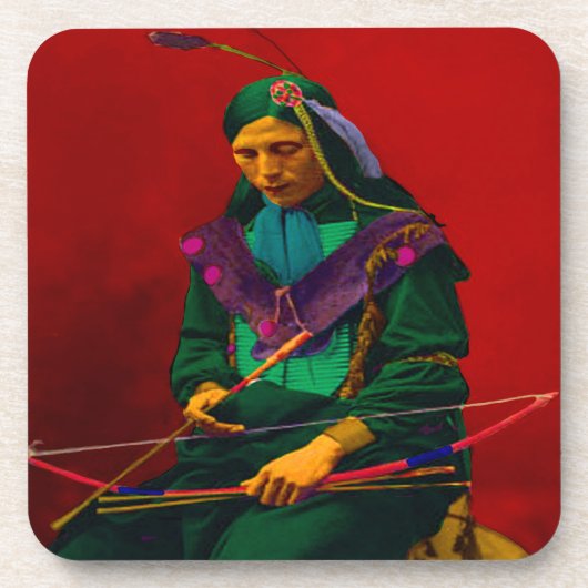 Cherokee Indian Pop Art Drankjes Onderzetter (Voorkant)