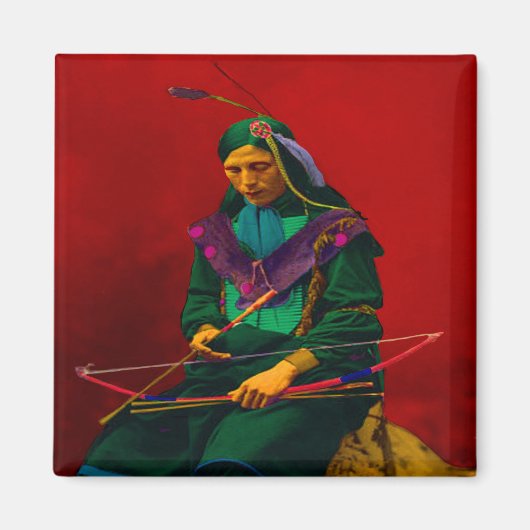 Cherokee Indian Pop Art Magneet (Voorkant)