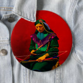 Cherokee Indian Pop Art Ronde Button 6,0 Cm (In situ)