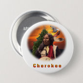 Cherokee Indian products Ronde Button 7,6 Cm (Voorkant /achterkant)