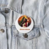 Cherokee Indian Ronde Button 7,6 Cm (In situ)