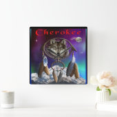 Cherokee Indian Vierkante Klok (Huis)