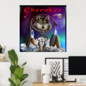 Cherokee-indianenposter Poster (Thuiskantoor)