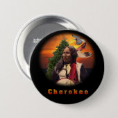 Cherokee Indianenproducten Ronde Button 7,6 Cm (Voorkant /achterkant)