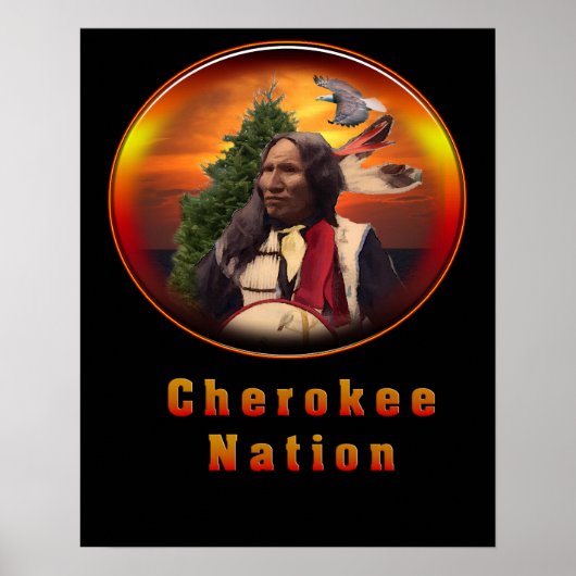 Cherokee indians art poster (Voorkant)