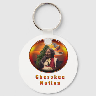 Cherokee indians art sleutelhanger