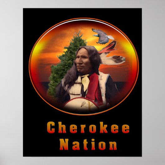 Cherokee Indisch art. Poster (Voorkant)