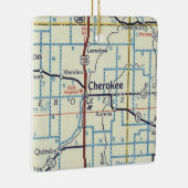 Cherokee Iowa kaart Keramisch Ornament (Rechts)