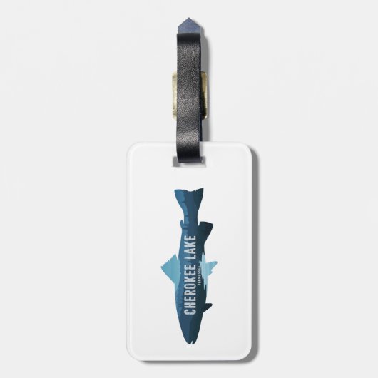 Cherokee Lake Tennessee Fish Bagagelabel (Achterkant verticaal)