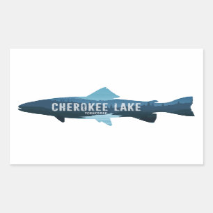 Cherokee Lake Tennessee Fish Rechthoekige Sticker