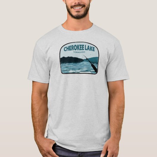 Cherokee Lake Tennessee Gevist Rod T-shirt (Voorkant)