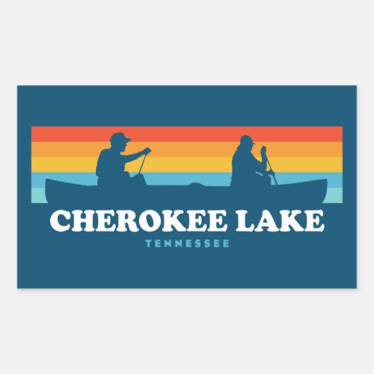 Cherokee Lake Tennessee kano Rechthoekige Sticker (Voorkant)