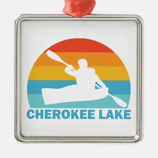 Cherokee Lake Tennessee Kayak Metalen Ornament (Voorkant)