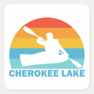 Cherokee Lake Tennessee Kayak Vierkante Sticker