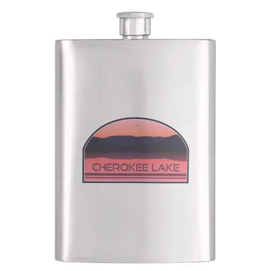 Cherokee Lake Tennessee Red Sunrise Flacon (Voorkant)