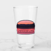 Cherokee Lake Tennessee Red Sunrise Glas (Voorkant)