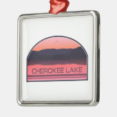 Cherokee Lake Tennessee Red Sunrise Metalen Ornament (Links)
