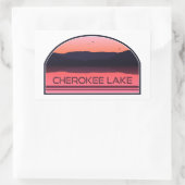 Cherokee Lake Tennessee Red Sunrise Rechthoekige Sticker (Tas)