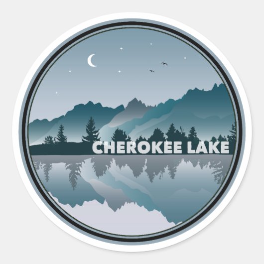 Cherokee Lake Tennessee reflectie Ronde Sticker (Voorkant)